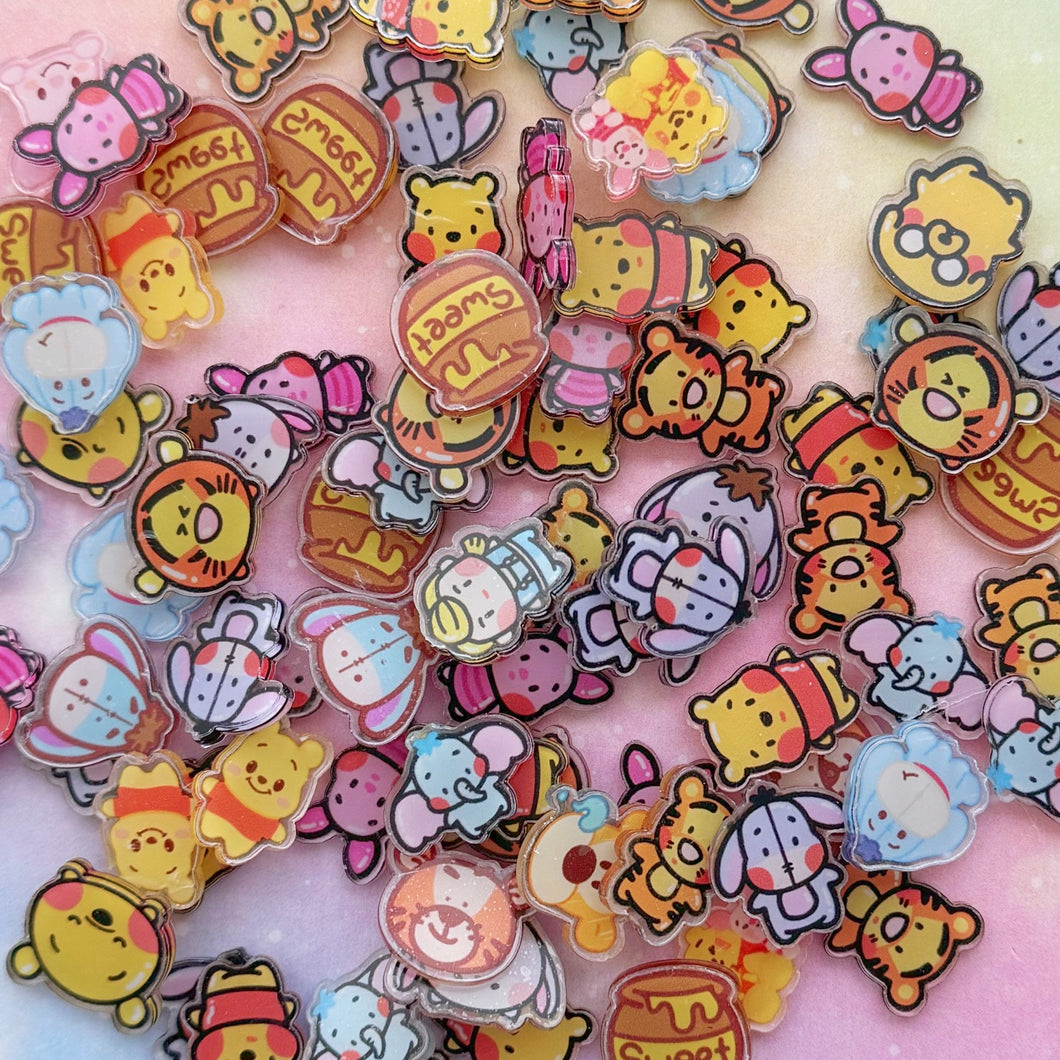 A541 Winnie Friends Mini Acrylic Slices 30pcs