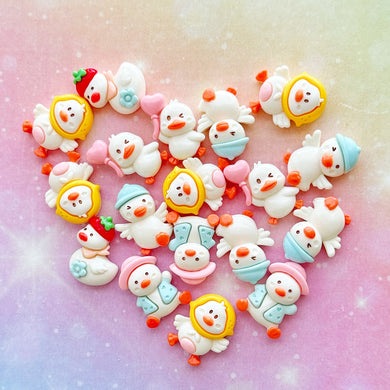 A614 Silly Goose Resin Charms - 18 pcs