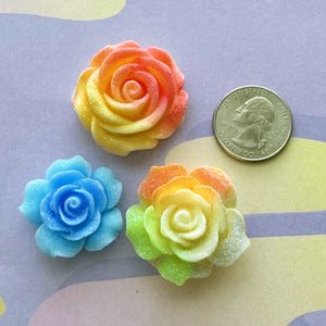 A412 Rainbow Sugar Roses Mix -20pcs