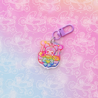 Rainbow Kuromi Game Keychain