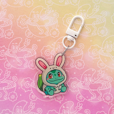 Bulbasaur Bunny Costume Keychain