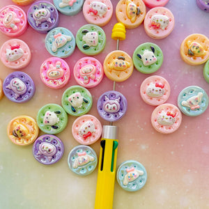 A550 Sanrïo Cookie Beads - 18pcs (3 of each style)