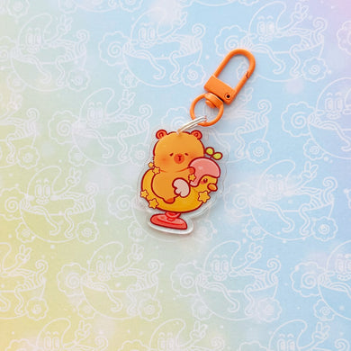 Capybara Ducky Ride Keychain