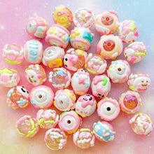 Load image into Gallery viewer, A560 Pinky Frosting Painted Beads 17pcs