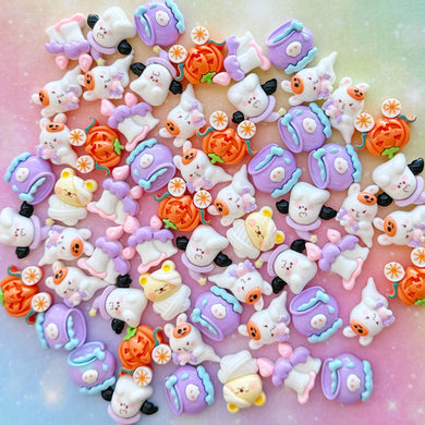 A635 Halloween Pastel Resin Charms - 17pcs