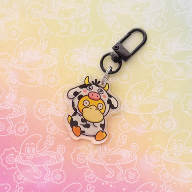 Psyduck Cow Costume Keychain