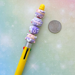 A553 Lilac Painted Beads - 20pcs