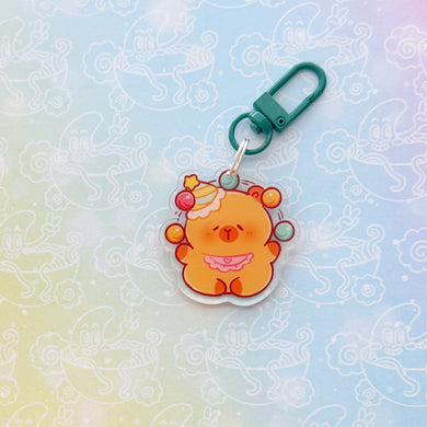 Capybara Party Keychain