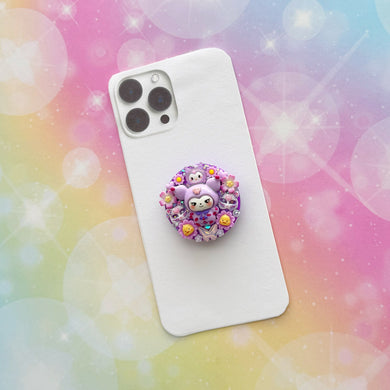 Pastel Kuromi Phone Kindle Grip