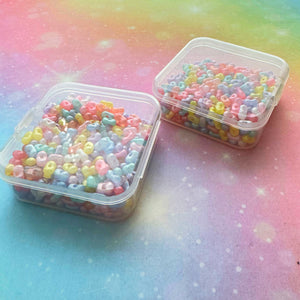 A592 Pearly Rainbow Peanut Seed Beads Mix - 1 Box