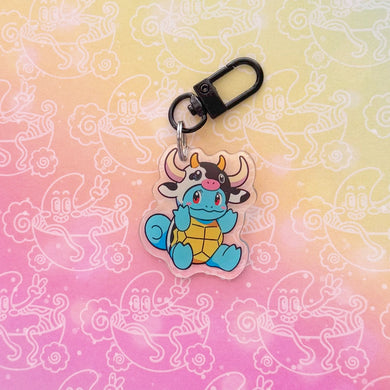 Squirtle Cow Costume Keychain