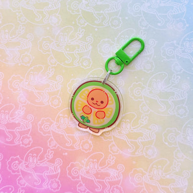 Calico Melon Cat Keychain