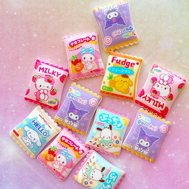 A618 Mixed Candy Packets Resin Charms - 10 pcs