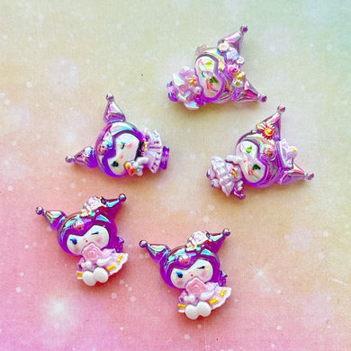 A604 Kuromi Beads 5pcs