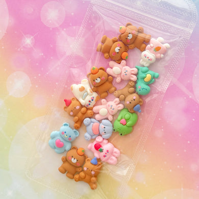 Kawaii Animals Resin Charms 1 Bag