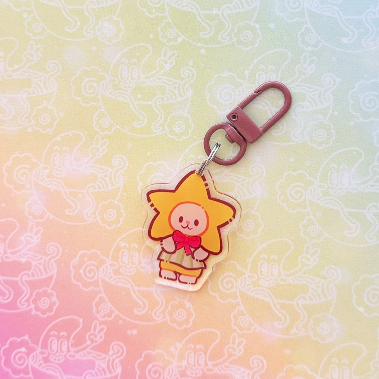 Calico Star Cat Keychain