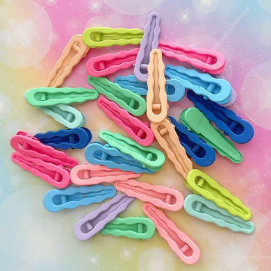 Wavy Metal Hair Clips - 10pcs