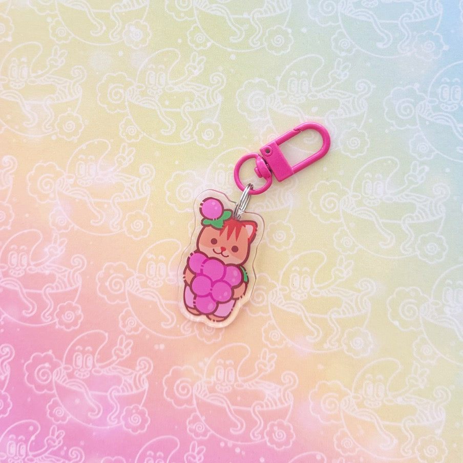Calico Grapes Chipmunk Keychain