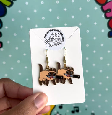 Siamese Cat Earrings