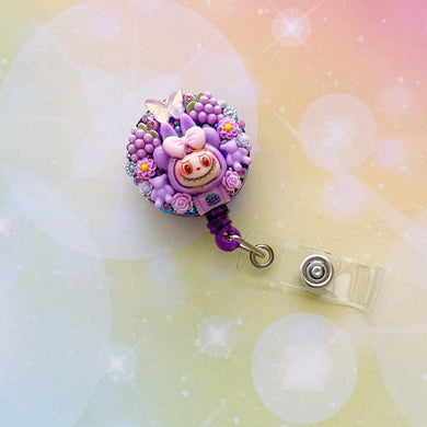 Minnie Labubu Badge Reel ID Holder