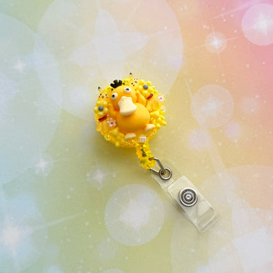 Psyduck Pokemon Badge Reel ID Holder