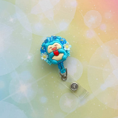 Snorlax Badge Reel ID Holder