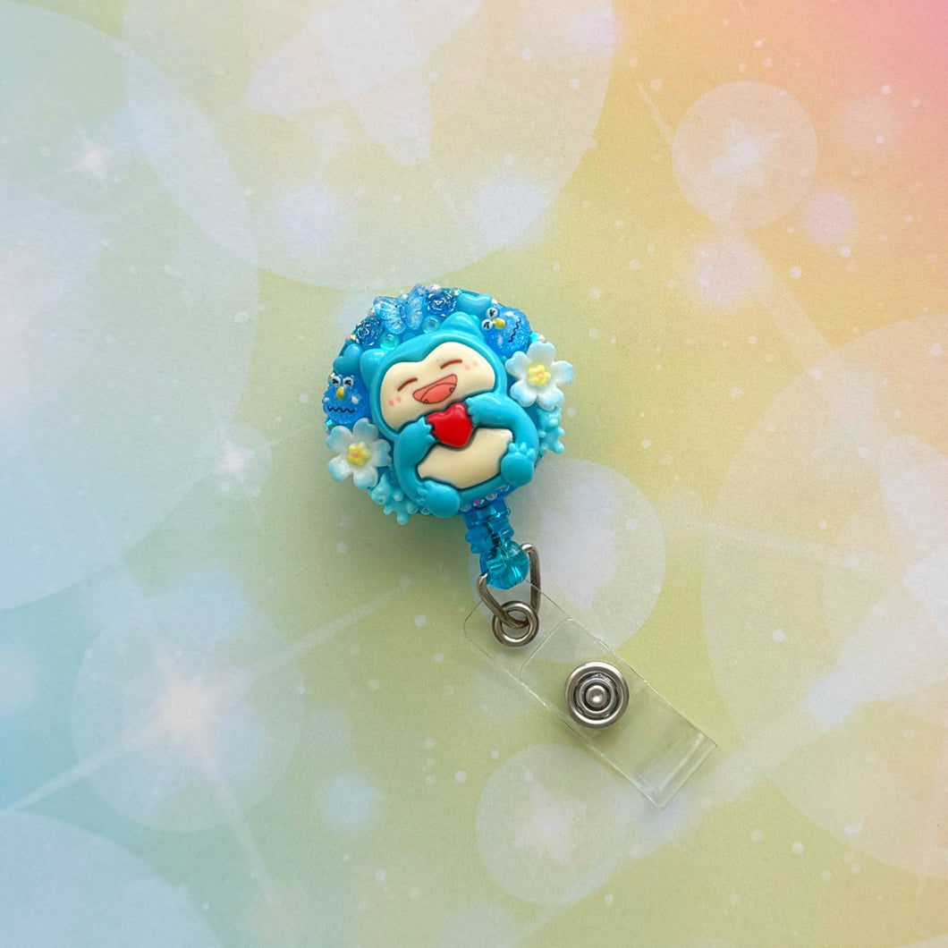 Snorlax Badge Reel ID Holder
