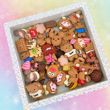 Load image into Gallery viewer, A376 Large Chocolate Bear Mix DIY Charms 25pcs