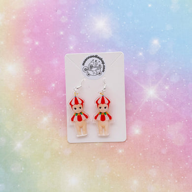 Sonny Angel Strawberry Clown Earrings