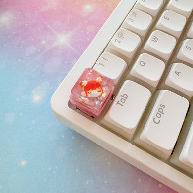 Red Bubble Girl Artisan Keycap