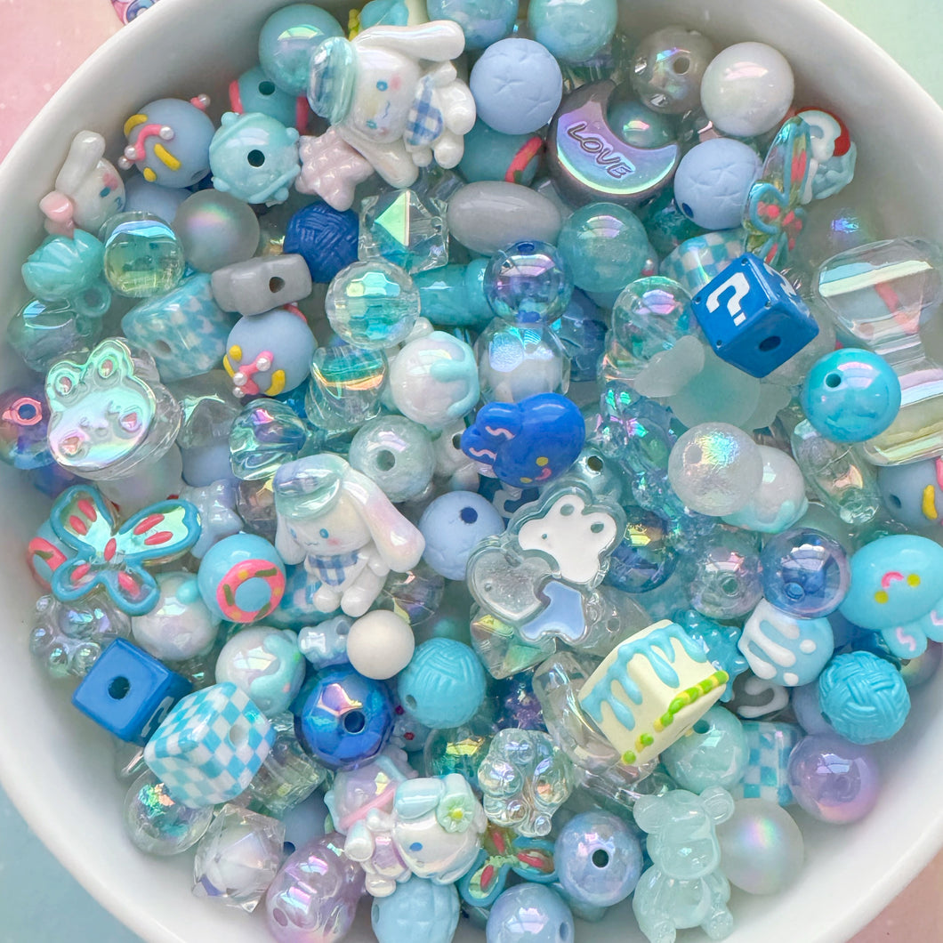 A453 SkyBlue Beads Mix - 1 Bag/60pcs