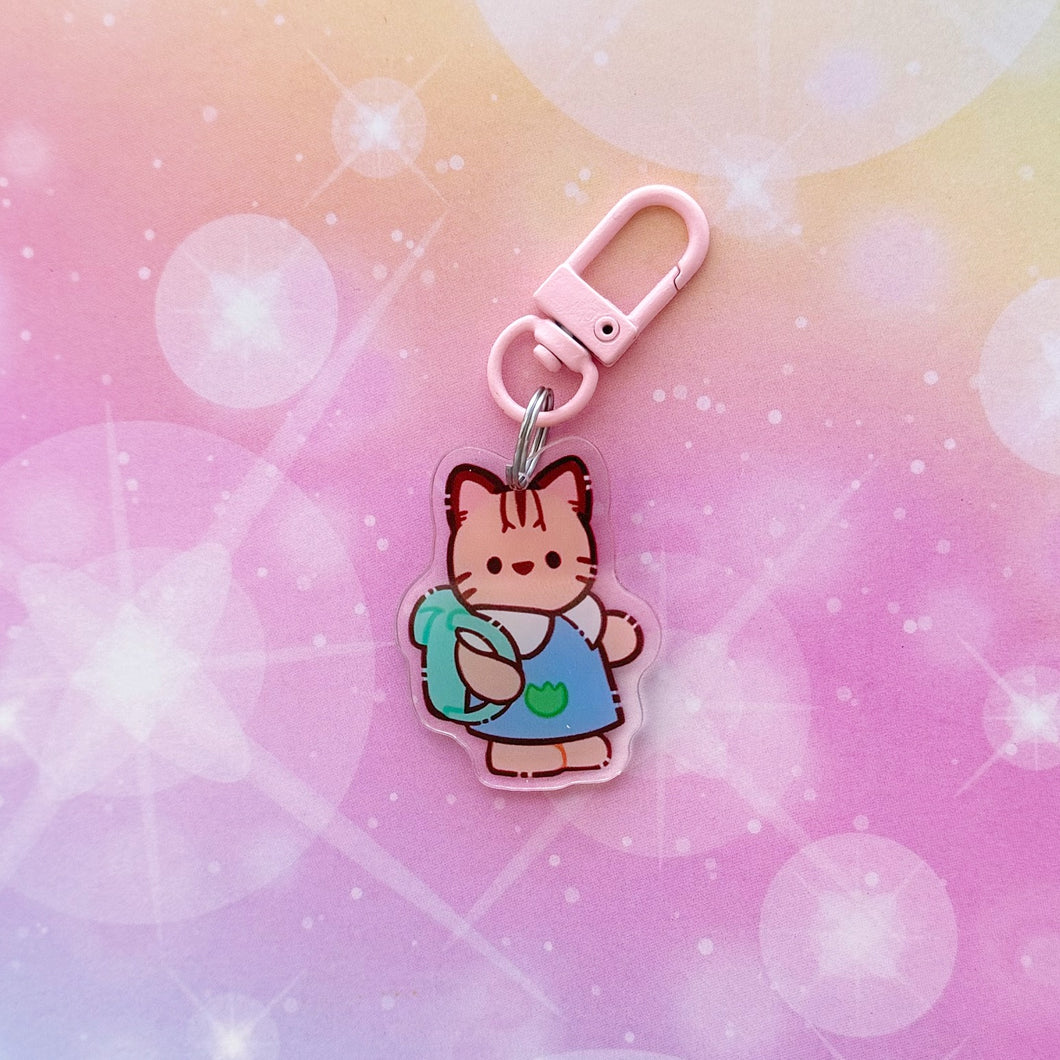 B104 Teal Bag Chipmunk Keychain