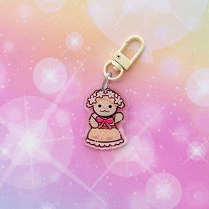 B110 Frilly Golden Puppy Keychain