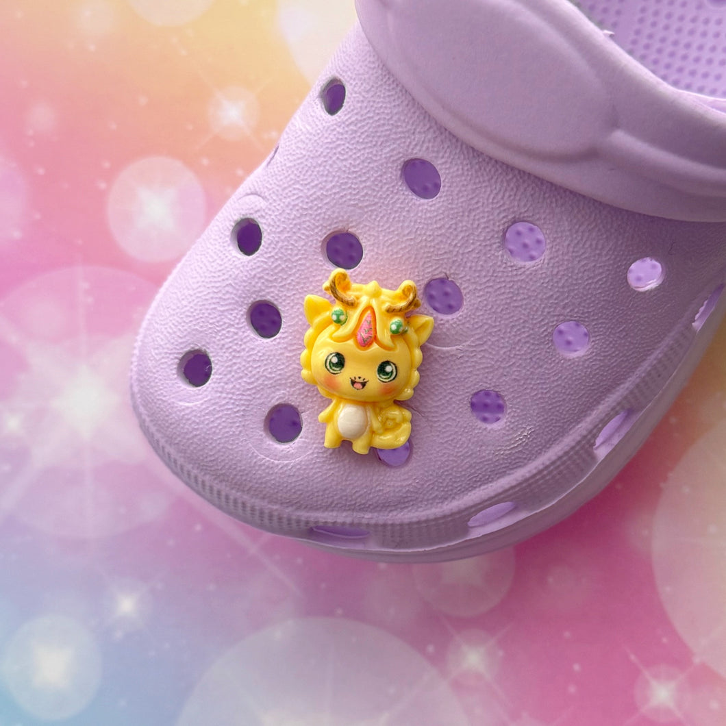 B159 Yellow Dragon Croc Charm