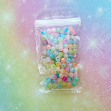 CLEARANCE 8mm Rainbow Ombre Beads Mix - 1 Bag