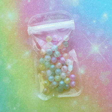 CLEARANCE 10mm Holographic Beads Mix - 1 Bag