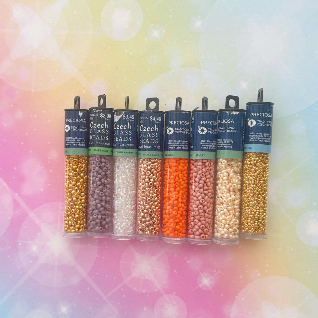 Warm Colors Seed Beads - 6 Colors