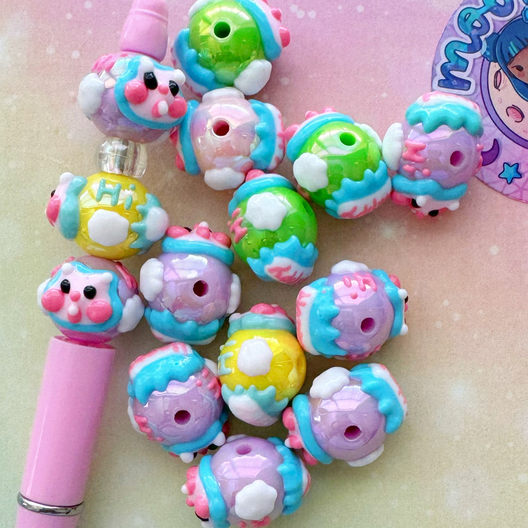 A520 Piggies Beads 15pcs CLEARANCE