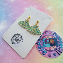 Load image into Gallery viewer, Mint Moth Earrings