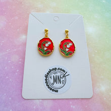 Load image into Gallery viewer, Lily of the Valley Stained Glass Earrings