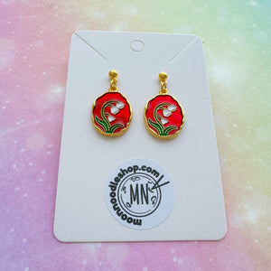 Lily of the Valley Stained Glass Earrings