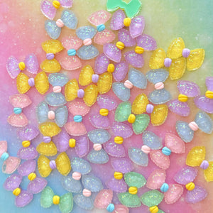 Pastel Jelly Bows Charms 1 Bag 10pcs