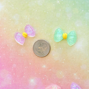 Pastel Jelly Bows Charms 1 Bag 10pcs