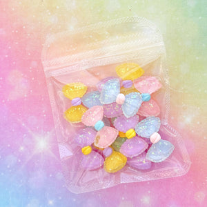 Pastel Jelly Bows Charms 1 Bag 10pcs