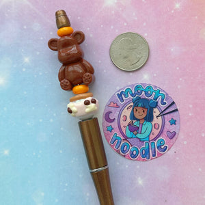 A520 Chocolate Bear Focal Beads -6 pcs