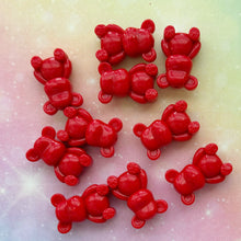 Load image into Gallery viewer, A520 Red Bear Focal Beads -6 pcs