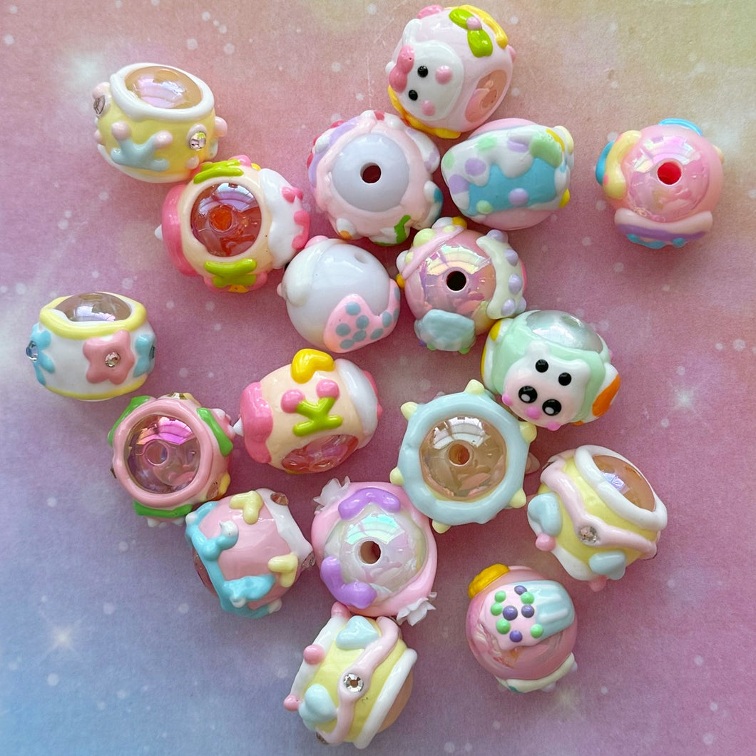 A523 Pastel Focal Beads -15pcs