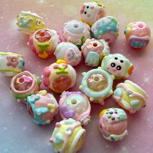 A523 Pastel Focal Beads -15pcs