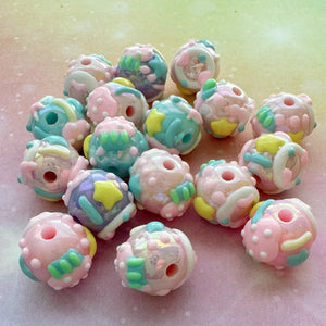 A525 Pastel Strawberry Focal Beads -15pcs