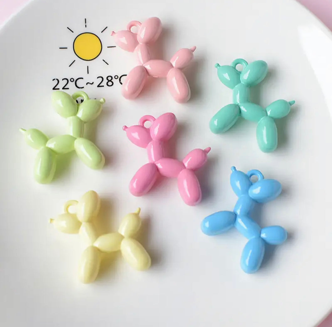 A306 Mini Balloon Dog Beads 12 pcs